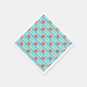 Goldfish Birthday Party Napkins スタンダードカクテルナプキン (角)