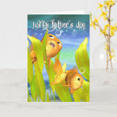 Goldfish Father's Day Card - Goldfish Card For Fat カード (黄色い花)