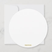 Goldfish Pond Cute Round Flat Greeting Card カード (裏面)