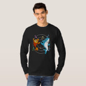 Goldfish Shark Dancing Cute Sea Animals Tシャツ (正面フル)