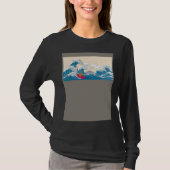 GoldFish Surfing Great Wave Off Kanagawa Surfer Tシャツ (正面)