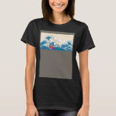 GoldFish Surfing Great Wave Off Kanagawa Surfer Tシャツ (正面)