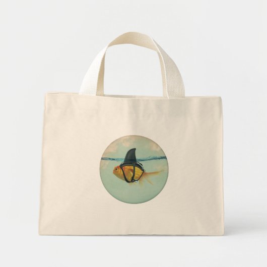 Goldfish with a Shark Fin ミニトートバッグ (正面)