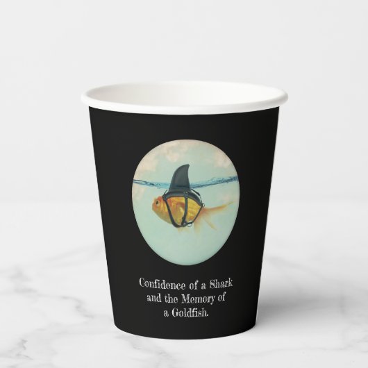 Goldfish with a Shark Fin Confetti 紙コップ (裏面)