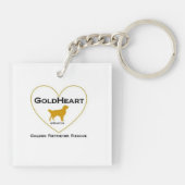 GoldHeartのお祝いのキーホルダー キーホルダー (裏面)