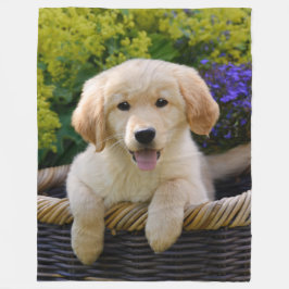 Goldieの魅了の子犬 フリースブランケット