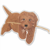 Goldie Doodle Custom-Cut Extra Large Vinyl Sticker シール (正面)