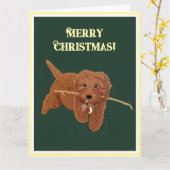 Goldie Doodle Greeting Card カード (黄色い花)