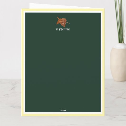 Goldie Doodle Greeting Card カード (裏面)