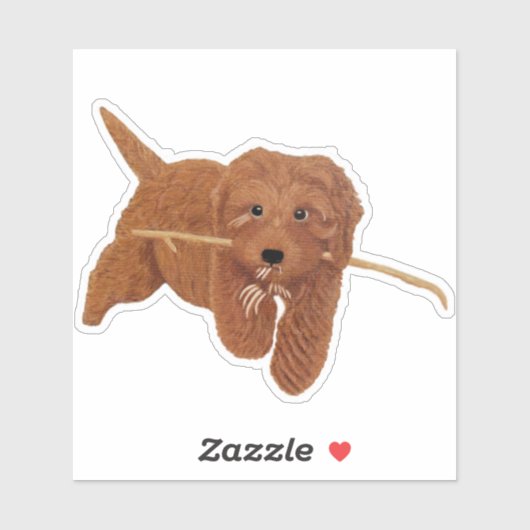 Goldie Doodle Small Custom-Cut Stickers シール (シート)