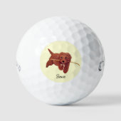 Goldie Golden Doodle Callaway Golf Balls ゴルフボール (正面)