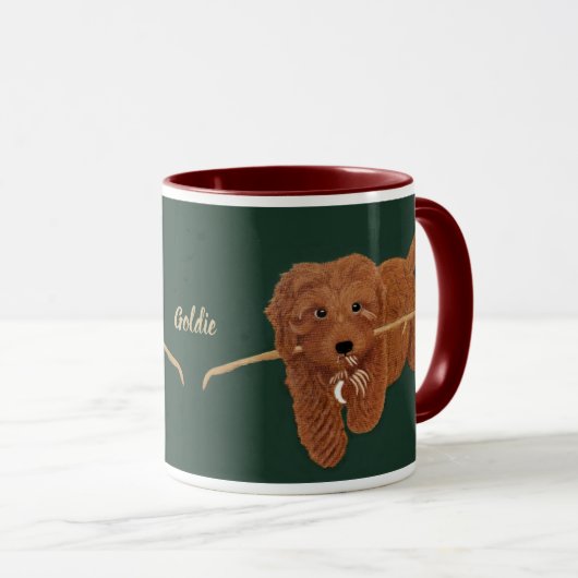 Goldie Golden Doodle Combo Mug マグカップ (正面右)