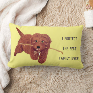 Goldie Golden Doodle Throw Pillow ランバークッション