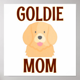 Goldie Golden Retriever Dog Dad Mom Pet Lovers ポスター