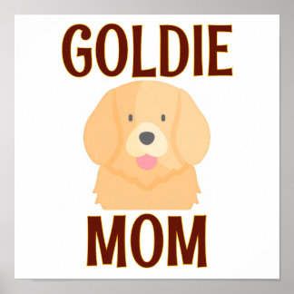 Goldie Golden Retriever Dog Dad Mom Pet Lovers ポスター