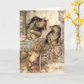 Goldilocksおよび3頭のくまの挨拶状 カード (黄色い花)