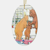 Goldilocksおよび3頭のくま セラミックオーナメント (左)