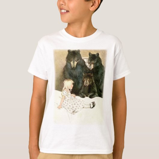 GOLDILOCKSは3匹のクマが発見した Tシャツ (正面)