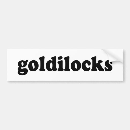 GOLDILOCKS バンパーステッカー (正面)