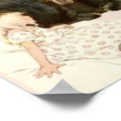 Goldilocks & the 3 Bearsヴィンテージイラストレーション ポスター (角)