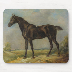 Goldingの巡査の黒い乗馬馬、c.1805-10 マウスパッド