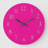 GoldNumberStarterHIDDEN ラージ壁時計 (正面)