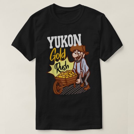 Goldrush in Yukon Territoryカナダ・バケーション Tシャツ (デザイン正面)