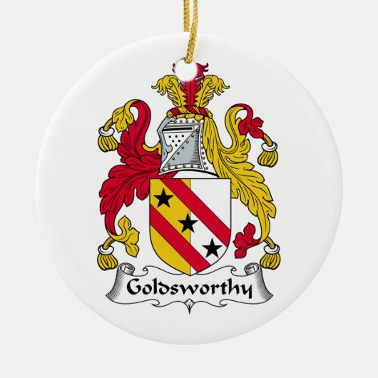 Goldsworthyの家紋 セラミックオーナメント (正面)