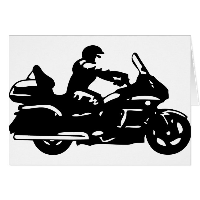 goldwingバイクもしくは自転車に乗る人のオートバイのmoto (正面横)