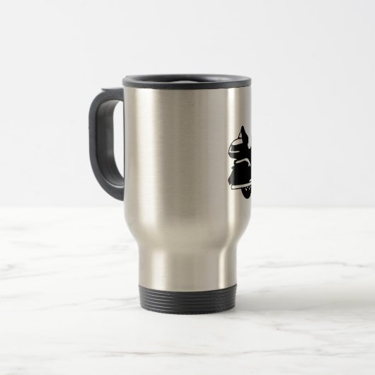 goldwingバイクもしくは自転車に乗る人のオートバイのmoto トラベルマグ (正面左)