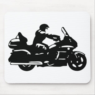 goldwingバイクもしくは自転車に乗る人のオートバイのmoto マウスパッド