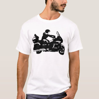 goldwingバイクもしくは自転車に乗る人のオートバイのmoto tシャツ