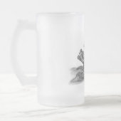 GOLEMガルゴイレブラックアンドホワイトデザイン フロストグラスビールジョッキ (左)