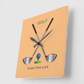 GOLF – ライフゲーム スクエア壁時計 (傾斜)