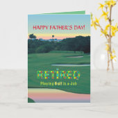 GOLF - 退職した「遊s Golf Is A Job」 カード (黄色い花)