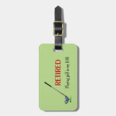 GOLF - 退職した, 遊s Golf is a JOB ラゲッジタグ (正面縦)