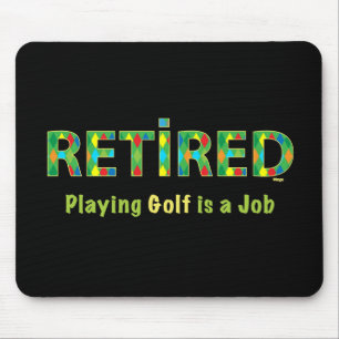 GOLF -, 退職した's 遊 Golfは私のJOBマウスパッド マウスパッド
