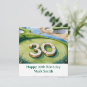 Golf 30th Birthday on golf course カード (スタンド正面)