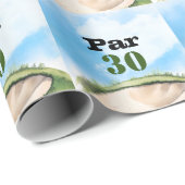 Golf 30th Birthday Par tee thirty party ラッピングペーパー (ロールコーナー)