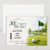 Golf 30th Birthday Party  招待状 (正面/裏面)