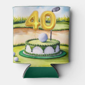GOLF 40th誕生日パーティー 缶クーラー (正面)