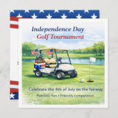 Golf  4th July Independence Day  招待状 (正面/裏面)