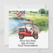 Golf 4th July Independence Day for golfer  セーブザデート (正面)