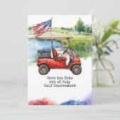 Golf 4th July Independence Day for golfer  招待状 (スタンド正面)