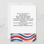 Golf 4th July Independence Day for golfer  招待状 (裏面)