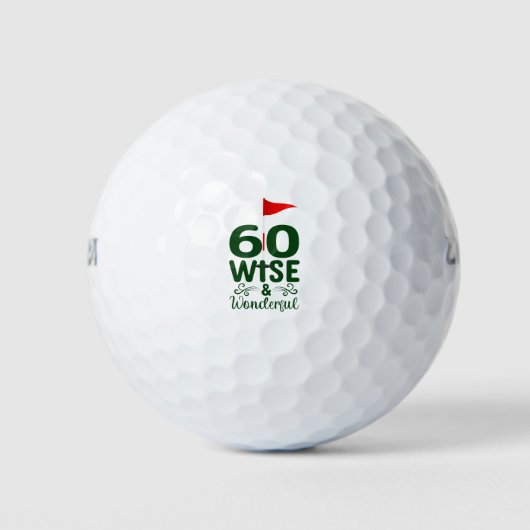 Golf 60th Birthday  to You with Golf Flag  ゴルフボール (正面)