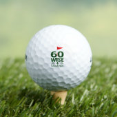 Golf 60th Birthday  to You with Golf Flag  ゴルフボール (インサイチュ 木)