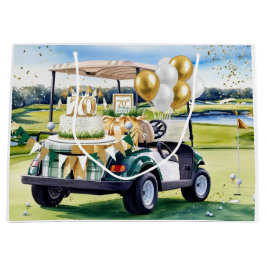 Golf 70th Birthday for golfer  ラージペーパーバッグ