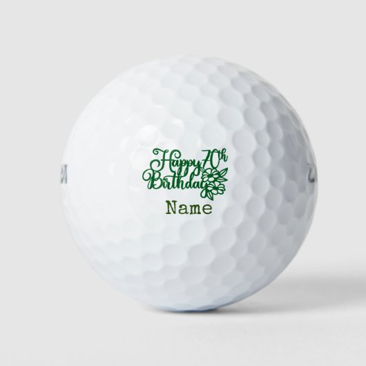 Golf 70th Birthday for golfer with number 70 ゴルフボール (正面)