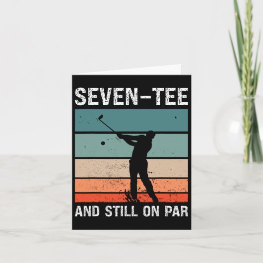 Golf 70th Birthday Party Seven-tee And Still On Pa カード (正面)